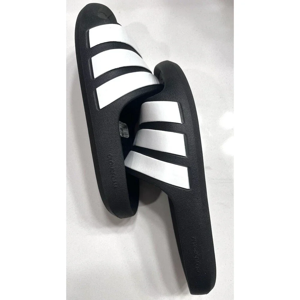 NWOB Adidas Adilette Flow Black White Men’s US 5 EU 38 Slip On Sandal IF4134